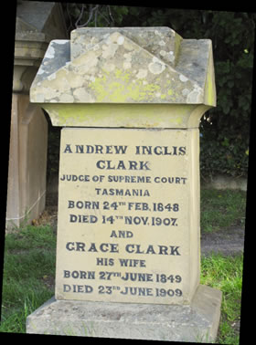 Headstone of Andrew Inglis Clark