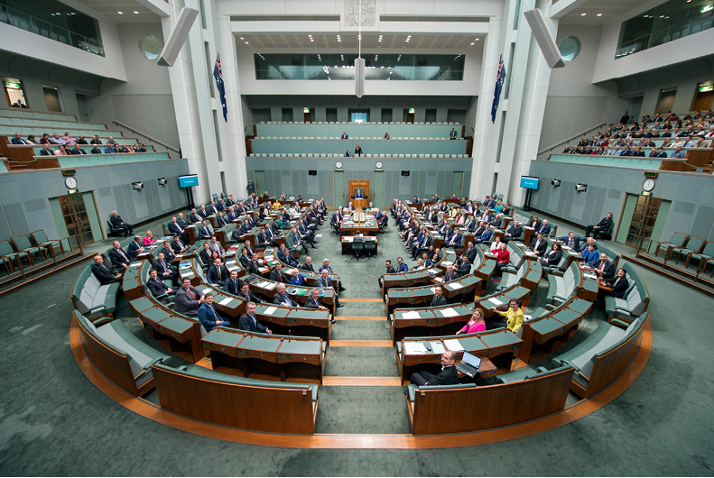 Members of Parliament in the House of Representatives chamber.