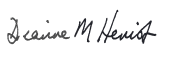 Signature of Dr Dianne Heriot