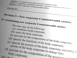 Public Governance, Performance and Accountability Act 2013, section 87, corporate Commonwealth entities