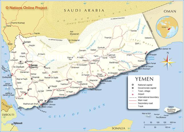 Figure 1: political map of Yemen