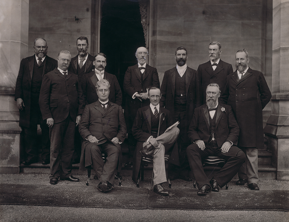 The Governor-General and the first Federal Ministry, January 1901, Crown Studios, Dixson Library, State Library of NSW