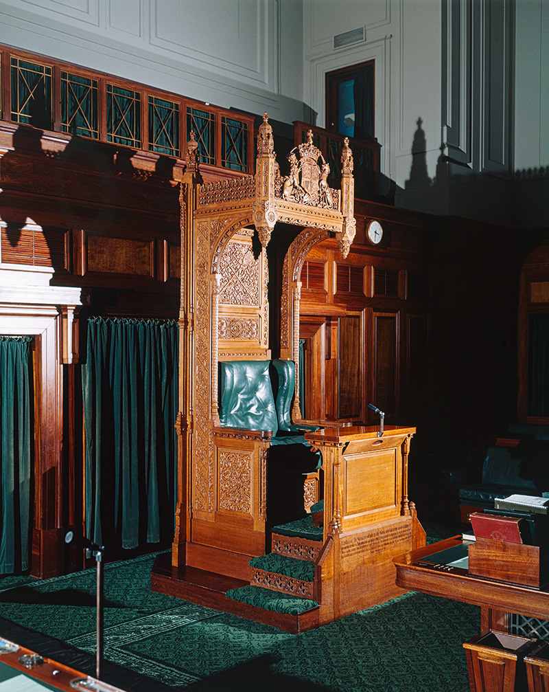 The Speakers Chair, Parliament House, Canberra, National Archives of Australia, A6135, K29/3/72/24