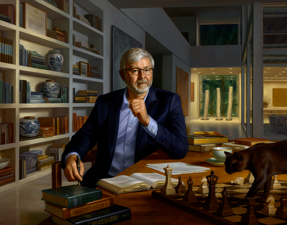 Kevin Michael Rudd (2023), by Ralph Heimans (born 1970), Historic Memorials Collection, Parliament House Art Collection