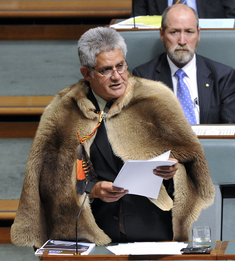 The first Indigenous member of the House of Representatives, Ken Wyatt, delivers his First Speech to the House of Representatives, Image source: AAP