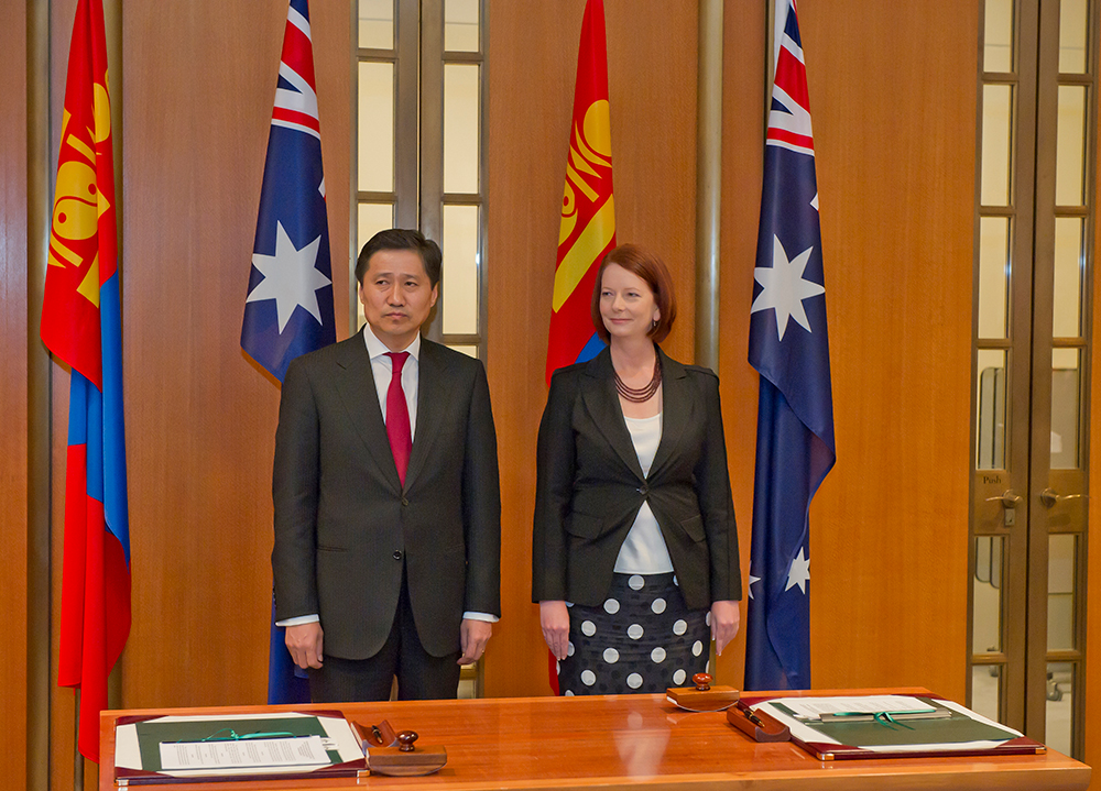 Visit by His Excellency Mr Sukhbaatar Batbold MP, Prime Minister of Mongolia, Image source: AUSPIC