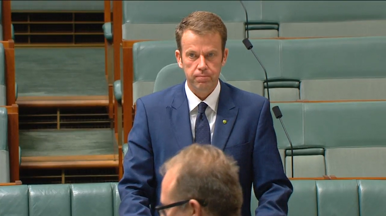 Dan Tehan delivers a ministerial statement on the 25th anniversary of the First Gulf War, Image source: ParlView, 29 February 2016