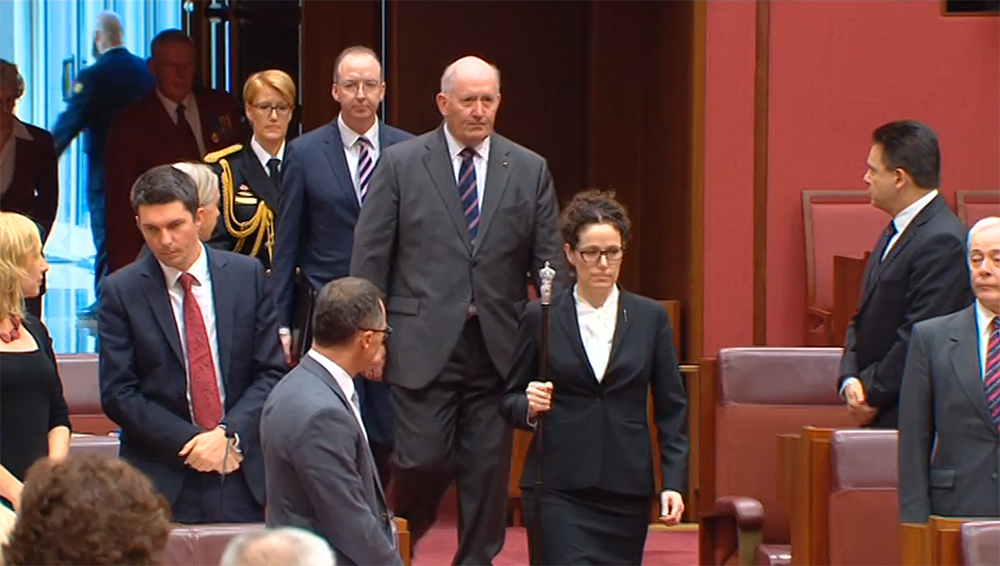 Governor-General Sir Peter Cosgrove opens the 2nd Session of the 44th Parliament, Image source: ParlView, 18 April 2016