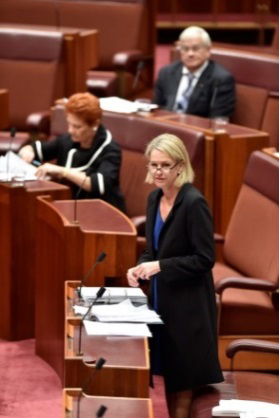Senator Fiona Nash addresses the Senate, Image source: AUSPIC