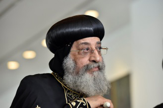 Coptic Orthodox Pope Tawadros II at Parliament House, Image source: AUSPIC