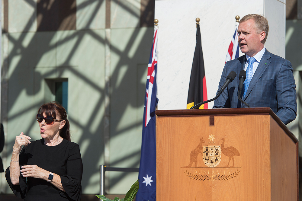 The Presiding Officers launch the Parliament House 30th anniversary program, Image source: Department of Parliamentary Services 