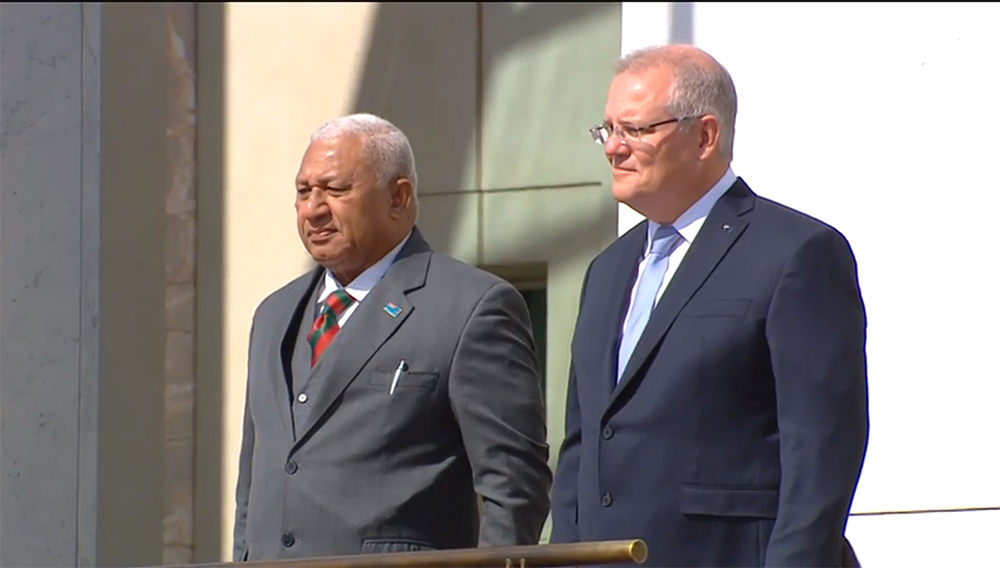 Prime Minister Frank Bainimarama, Image source: ParlView, 16 September 2019