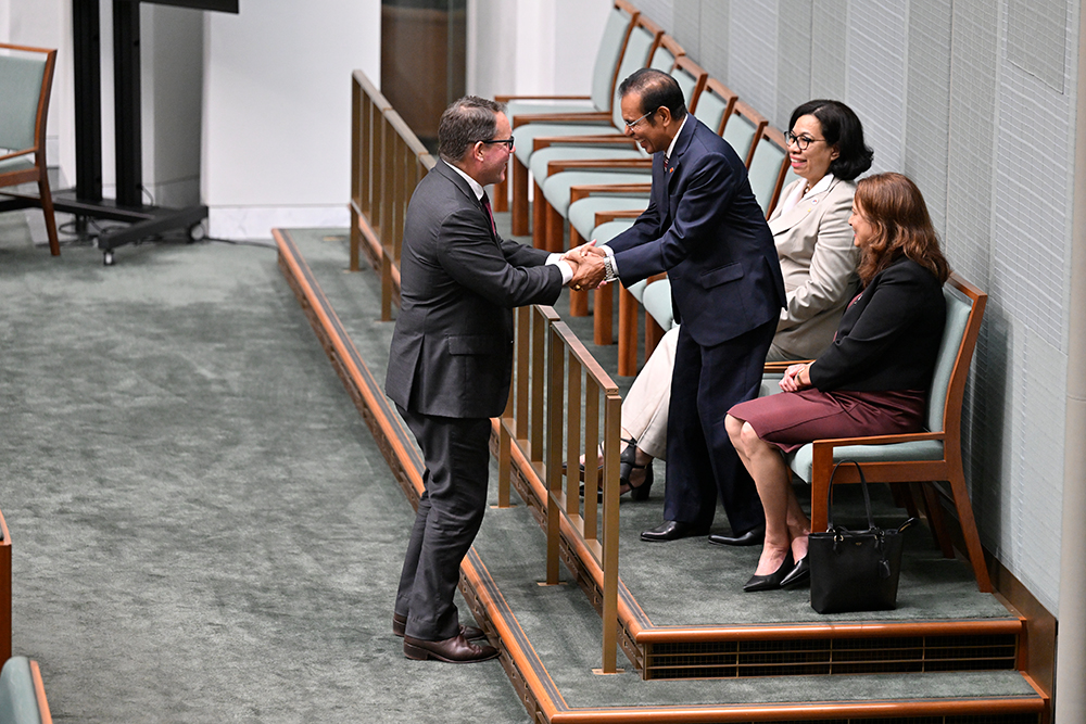 Timor-Leste Prime Minister General Taur Matan Ruak in the House of Representatives during Question Time, Image source: AUSPIC