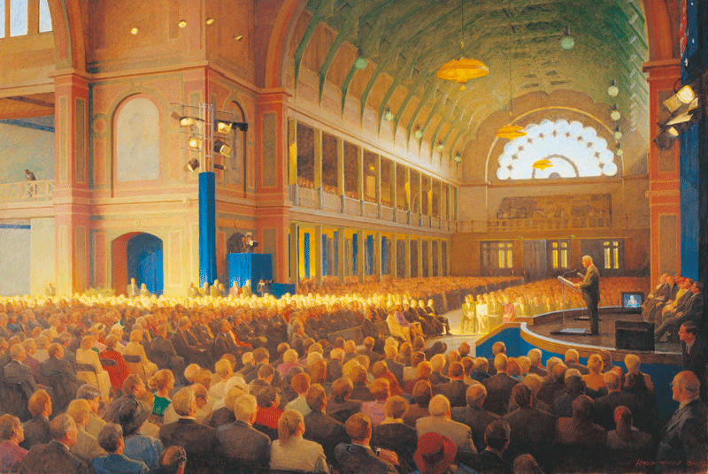 Robert Hannaford (born 1944) Centenary of Federation Commemorative Sitting of Federal Parliament, Royal Exhibition Building, Melbourne, 9 May 2001
