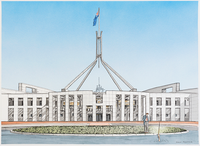 Simon Fieldhouse (born 1956) Parliament House - Canberra 4, 2015.