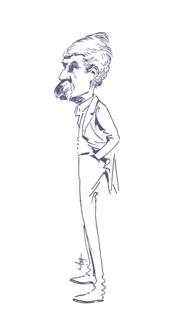 One of the number of simple cartoons of the 1897–8 Federation Convention members published in the journal Quiz