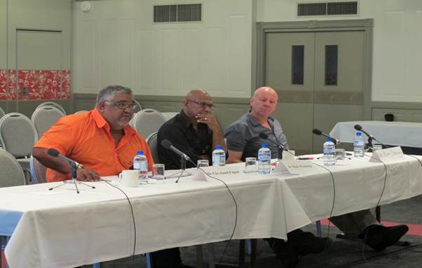 Mr Cleveland Fagan, Chief Executive Officer and Dr Mark Wenitong, Public Health Medical Advisor from the Apunipima Cape York Health Council, and Mr Brian Stacey, Head of Policy, Cape York Partnership, spoke to the committee at a public hearing in Cairns on 16 November 2015.