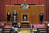 The Governor-General delivers his opening speech