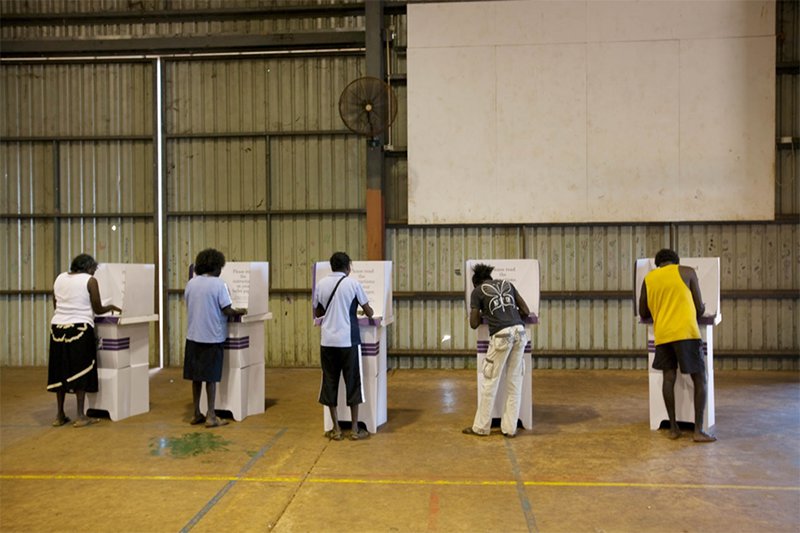 Figure 6: Tiwi Islands polling place during the 2010 election, Australian Electoral Commission