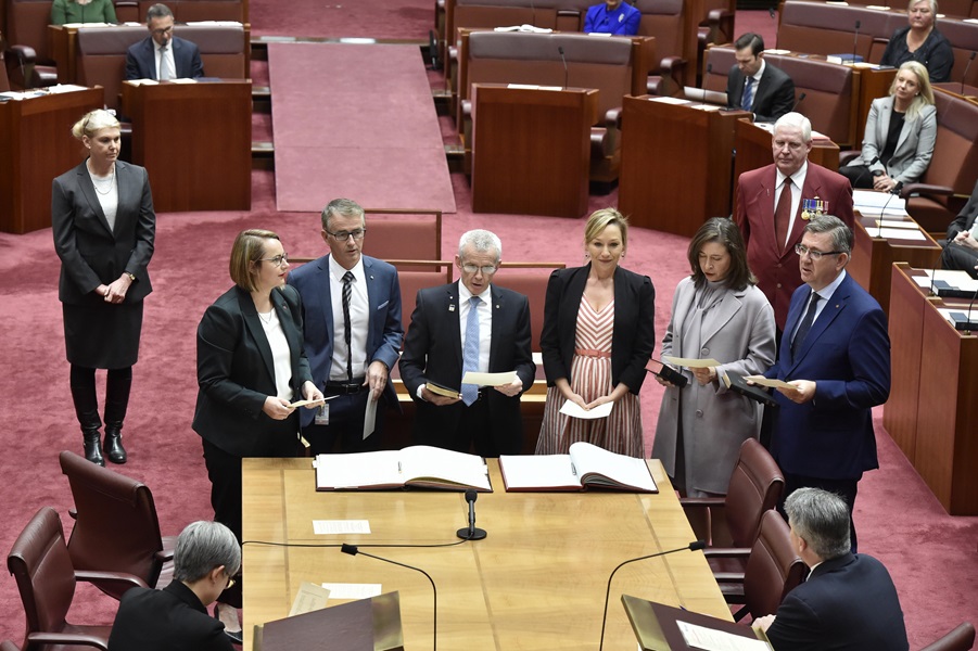 Swearing in of senators for Queensland