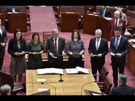– Swearing in of senators for South Australia