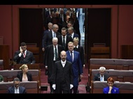 Members of the House arrive for the Governor-General’s opening address