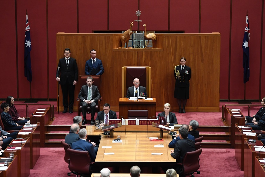 The Governor-General delivers the opening address