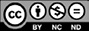 Creative Commons licence icon: CC BY NC ND