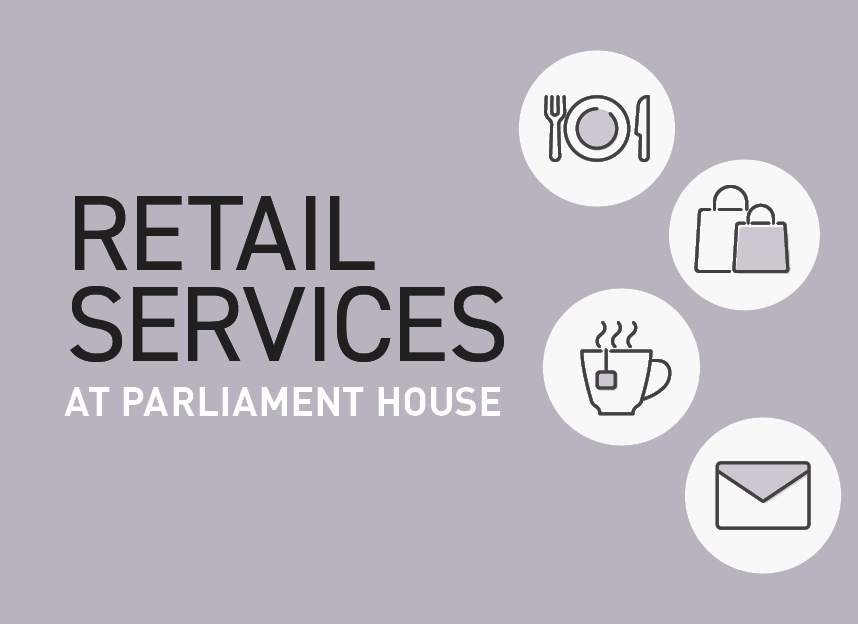 Retail services at Parliament House banner