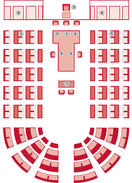 Senate Chamber Seating Plan