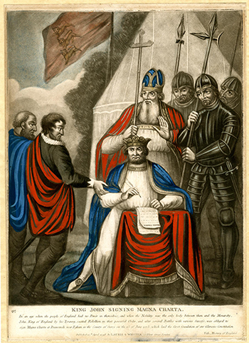 Laurie & Whittle 1798 King John signing Magna ‘Charta’ Reproduction © The Trustees of the British Museum