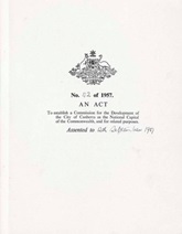 National Capital Development Commission Act 1957