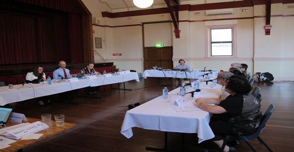 The committee speaks to a panel of GPs at a public hearing in Strathfield, Sydney, on 19 February 2015.