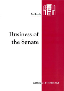 Cover of Business of the Senate