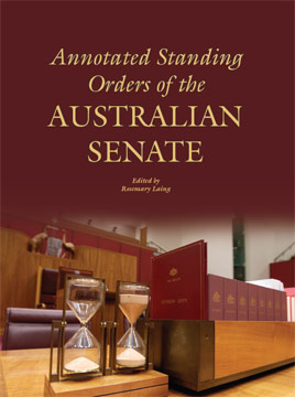 Front cover of ‘Annotated Standing Orders of the Australian Senate’