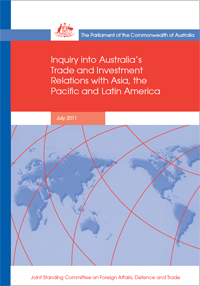 Cover of report of the inquiry into Australia's Relationship with Asia, the Pacific and Latin-America