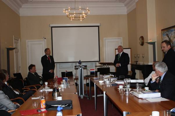 Delegation Members meeting with the Netherlands Police Agency, The Hague, Netherlands.