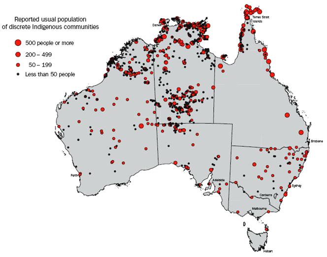 Figure 2 - Reported using population of discrete Indigenous communities